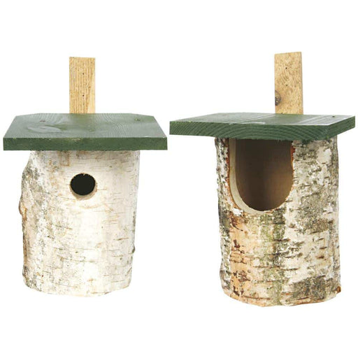 Birch Log Nest Boxes - Premium Nest Boxes from Garden Bird Feeders - Just £15.99! Shop now at Garden Bird Feeders